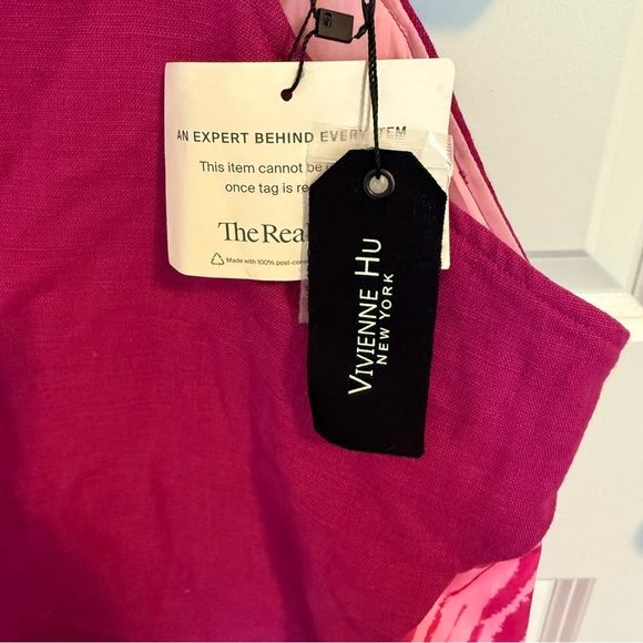 Vivienne Hu Pink ZebraMidi Cocktail Dress Women’s Size‎ 10 Y2K Hoco Asymmetrical - Picture 9 of 9